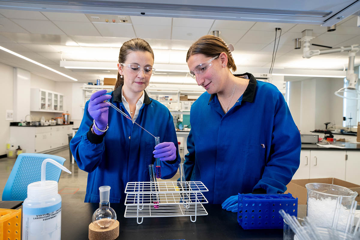 Students working in a lab