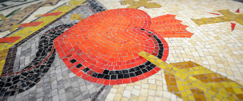 Campus Programming Villanova burning heart mosiac