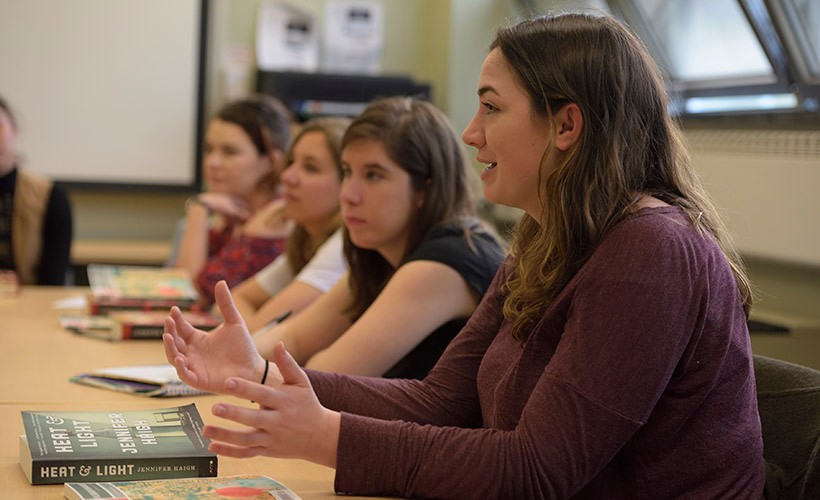 Undergraduate Programs in English Students participate in a discussion during class.