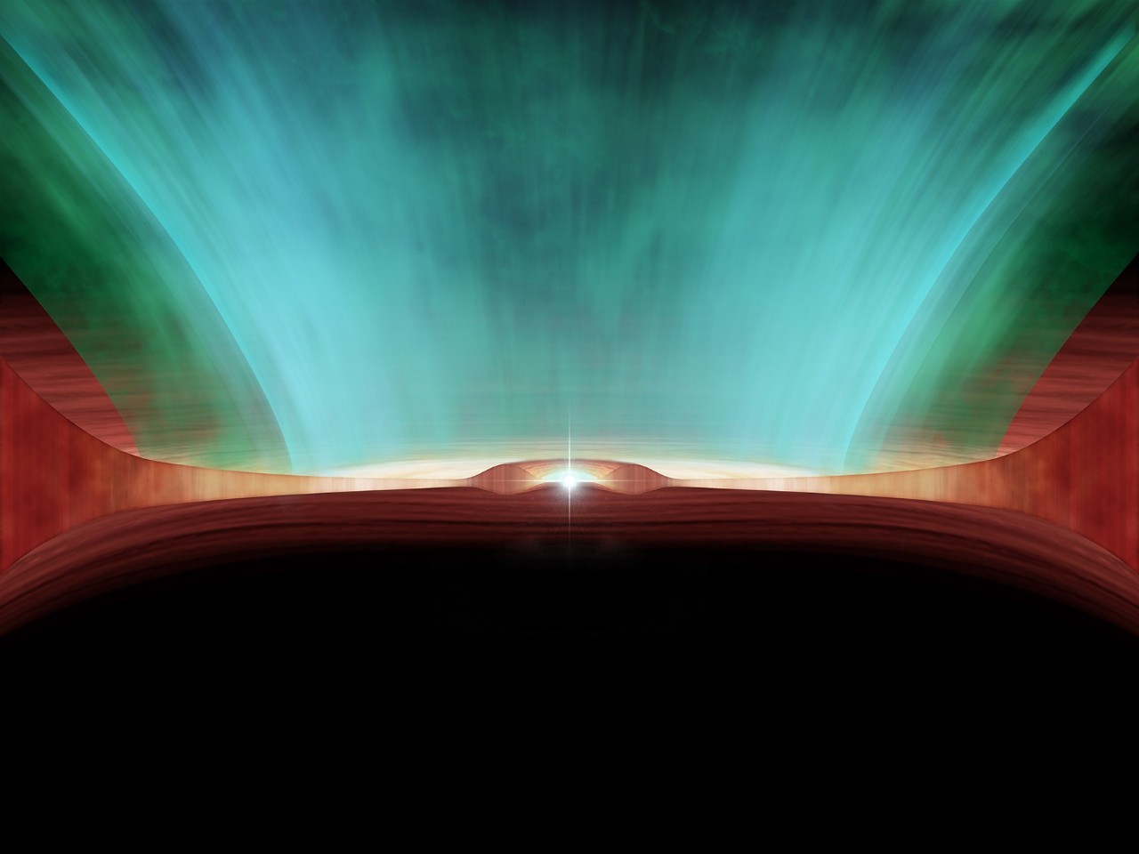 Artist's rendition of GX13+1's winds, originally published in the journal Nature.