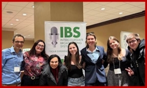 WXVU Awards 2025-group Langan; Coyle; Dr. Weingarten; Laura Norwood; Coolican; Emma Spangler; and Nick Williams