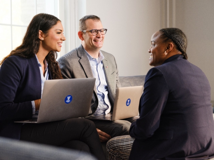 Michael-Group Michael DiMaio and two other students