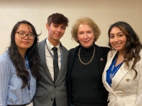 Students with Beth Dowdell at ENRS in Phila March 2023 4 presenters pose as group