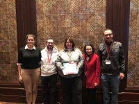 Allison Chris Deena Carol Nick WXV&U Health group holds award certificate