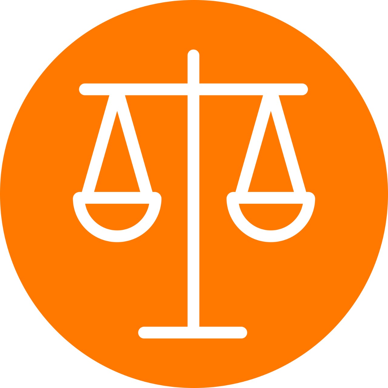 Icon representing the scale of justice.